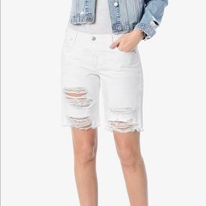 JOE’S JEANS DISTRESSED BERMUDA SHORTS - WHITE
